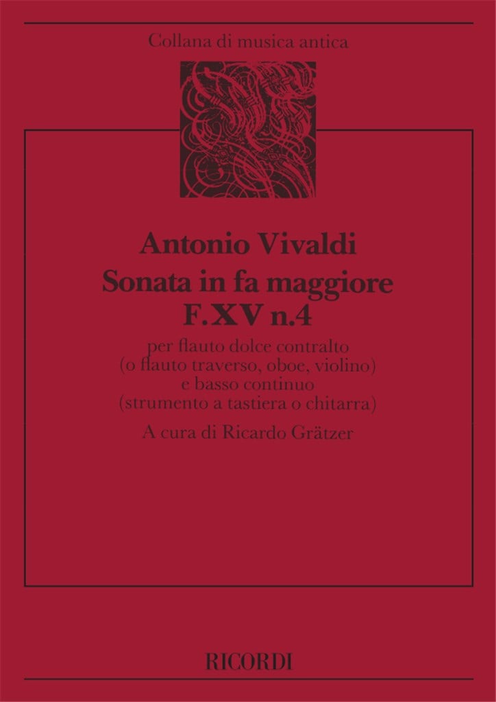 Sonate Per Strumenti A Fiato E B.C.: Per Fl.